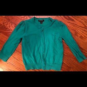 George brand girls teal sweater button front Med